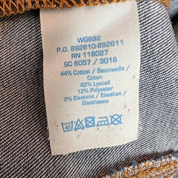 BODEN Pencil Silhouette Skirt Cotton Blend in Blue Stretch Denim Women’s 8 Long - Picture 12 of 14